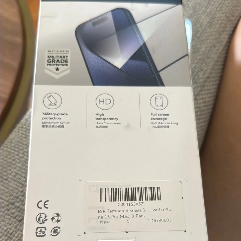Premium Tempered Glass Screen Protector - iPhone 15 pro max